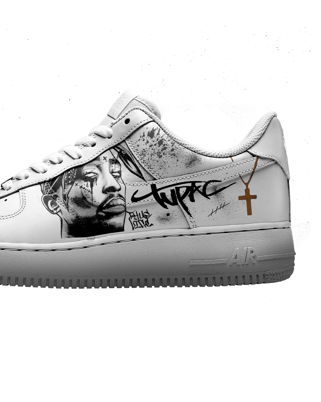 distancia Mucho Fácil de suceder Nike Air Force 1 'Tupac Shakur'